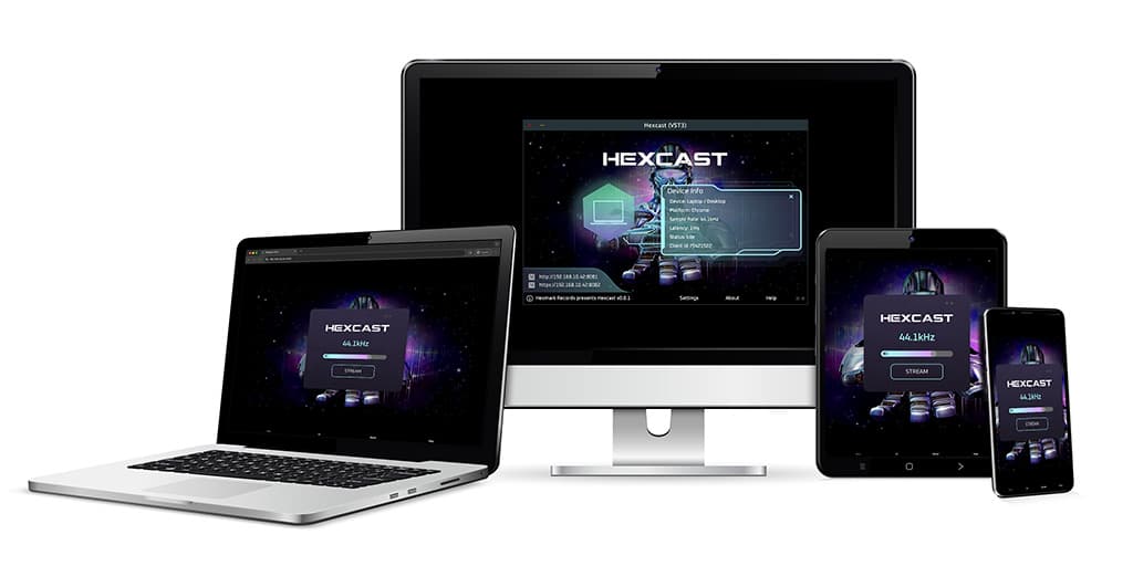 Devices showcasing Hexcast