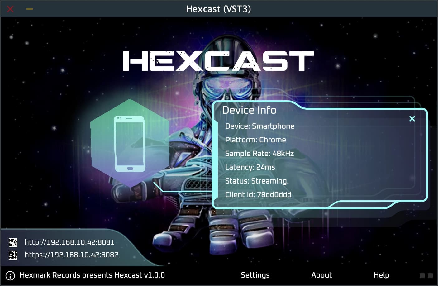 Hexcast select screen